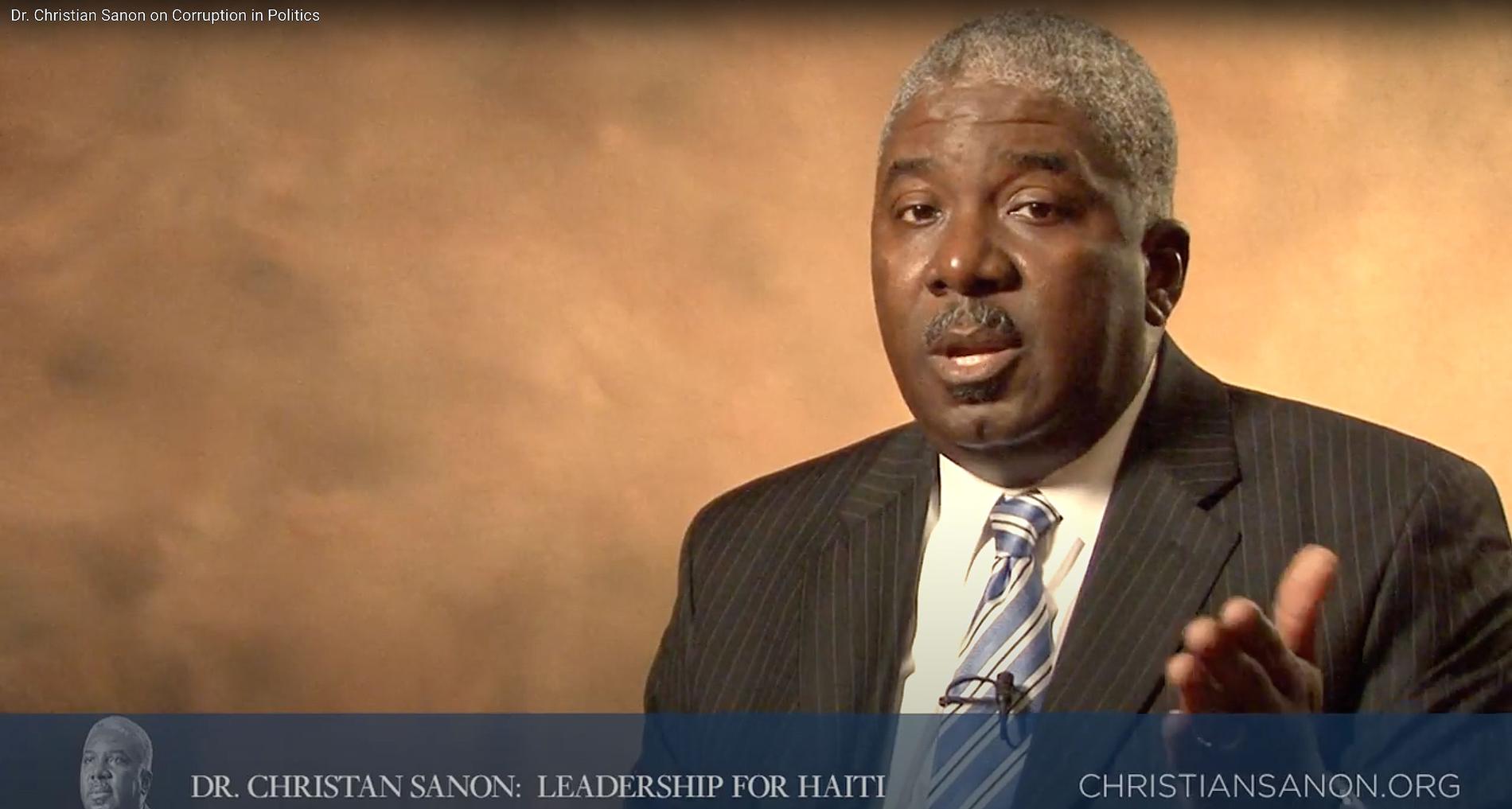 Haitiske doktorn Christian Emmanuel Sanon har öppet kritiserat landets ledare och gjort anspråk på makten. Här är en skärmdump från en video publicerad på hans egen Youtube-kanal. 