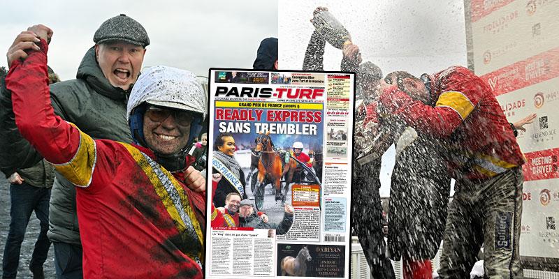 Timo Nurmos och Björn Goop glada efter segern i Prix de France.