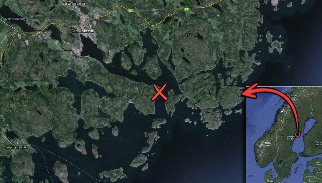 Här utanför Örnsköldsvik inträffade båtolyckan.