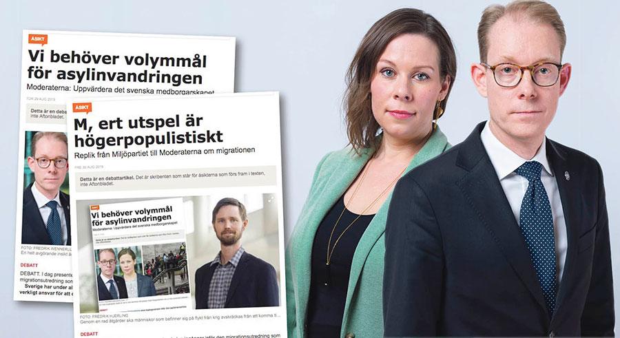 MP håller fast vid en politik som bygger på att saker och ting löser sig bara man vill tillräckligt mycket, skriver Tobias Billström och Maria Malmer Stenergard.