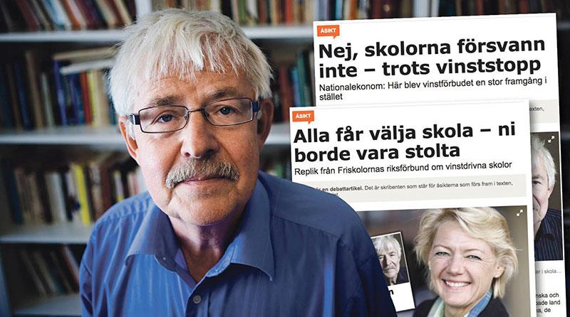 Ulla Hamilton förefaller inte kunna läsa innantill. Ingenstans i min artikel spekulerar jag i hur antalet skolor i Sverige kan tänkas påverkas av ett vinstförbud, skriver Stefan de Vylder.