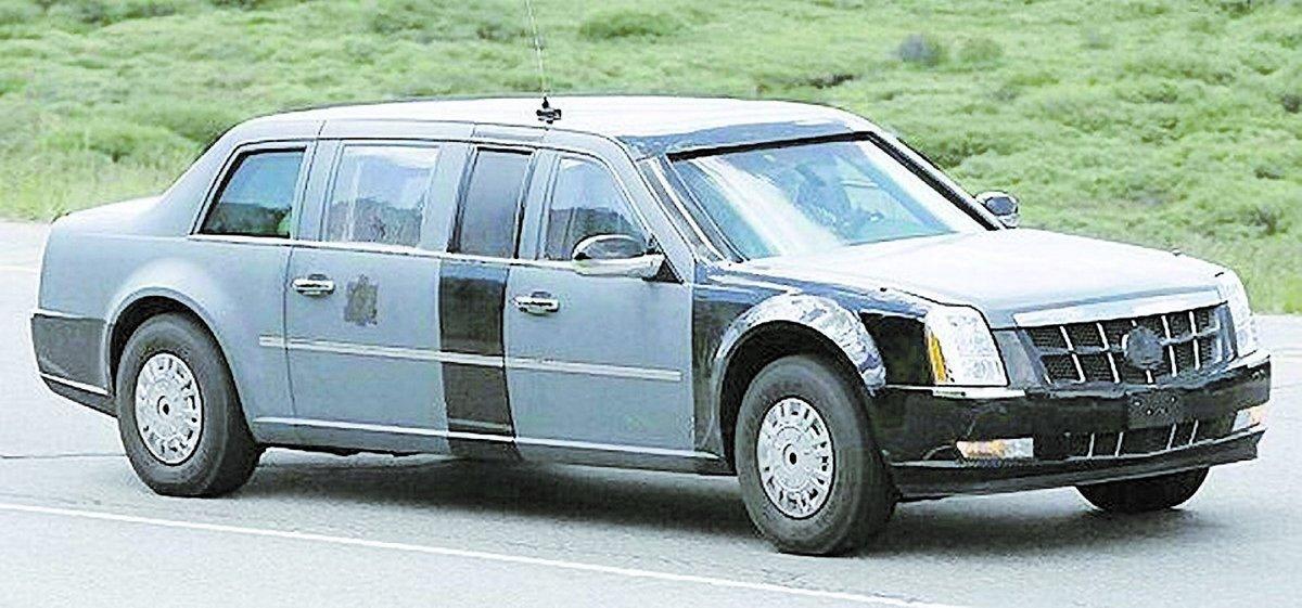 Cadillaclimousinen, byggd av General Motors, kostar 3,5 miljoner kronor och är ett under av säkerhetsdetaljer.