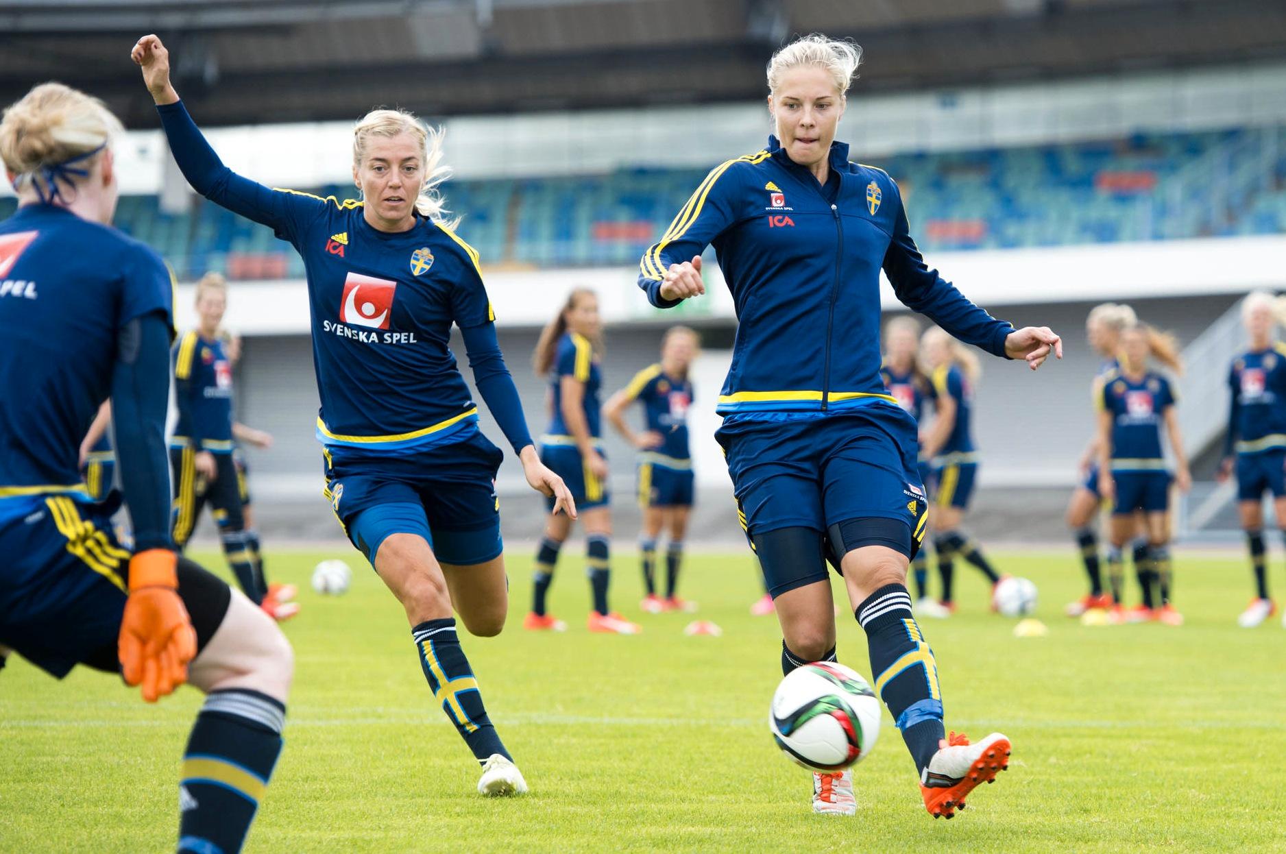 Sveriges Linda Sembrant och Lina Hurtig.