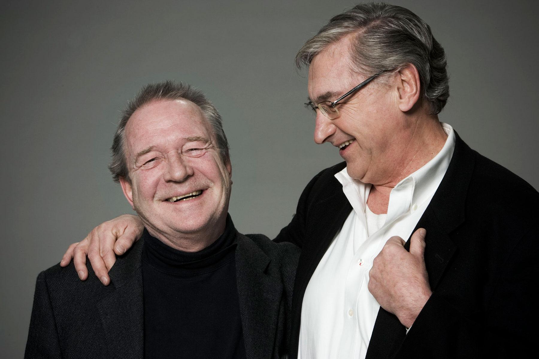Parhästarna Magnus och Brasse spelade ihop i pjäsen ”Muntergökarna” 2005.