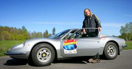 Bils medarbetare Dino Stén fick äntligen köra den klassiska Ferrari Dino, bilen som han är döpt efter.