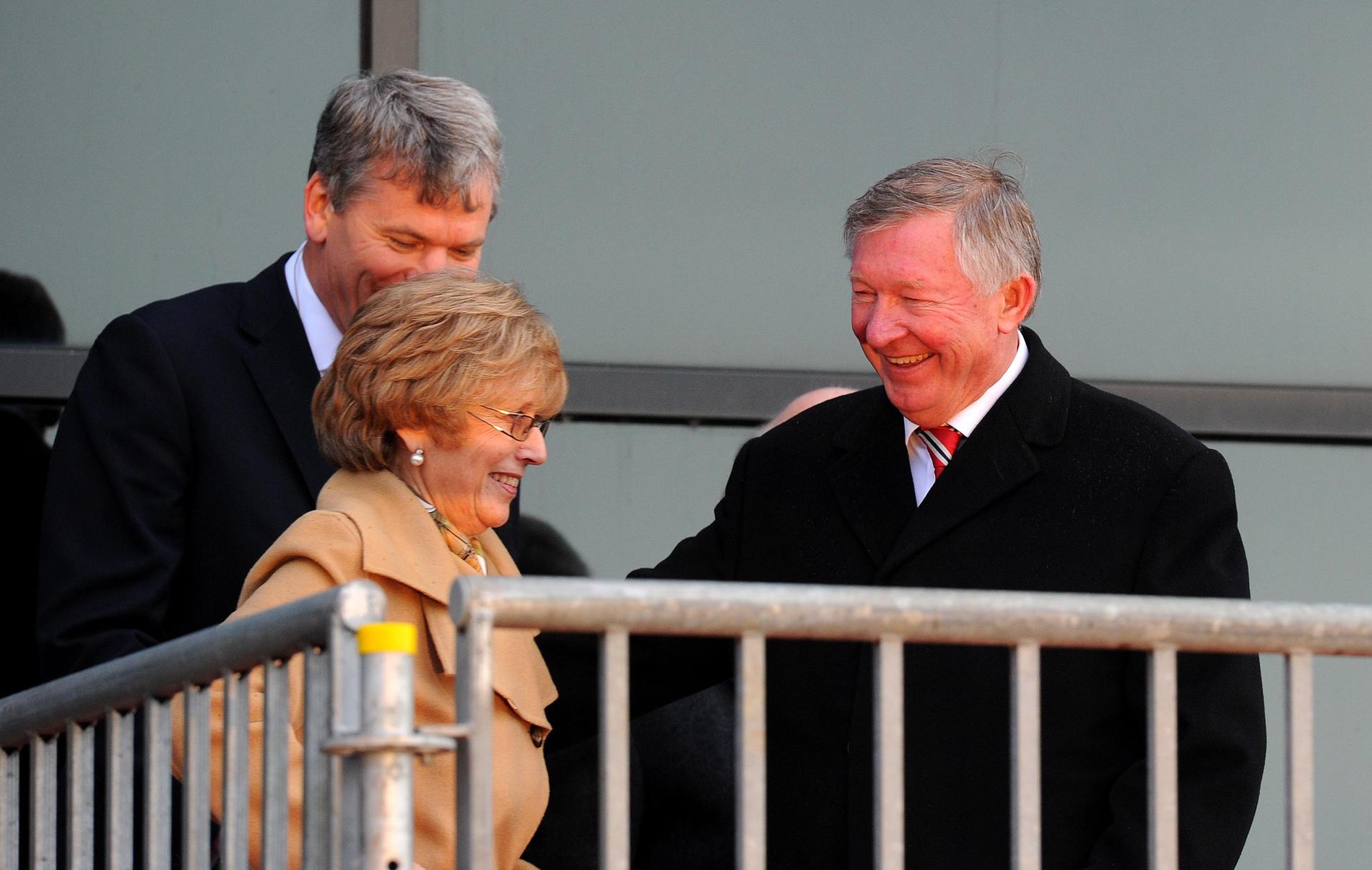Sir Alex Ferguson och Cathy.