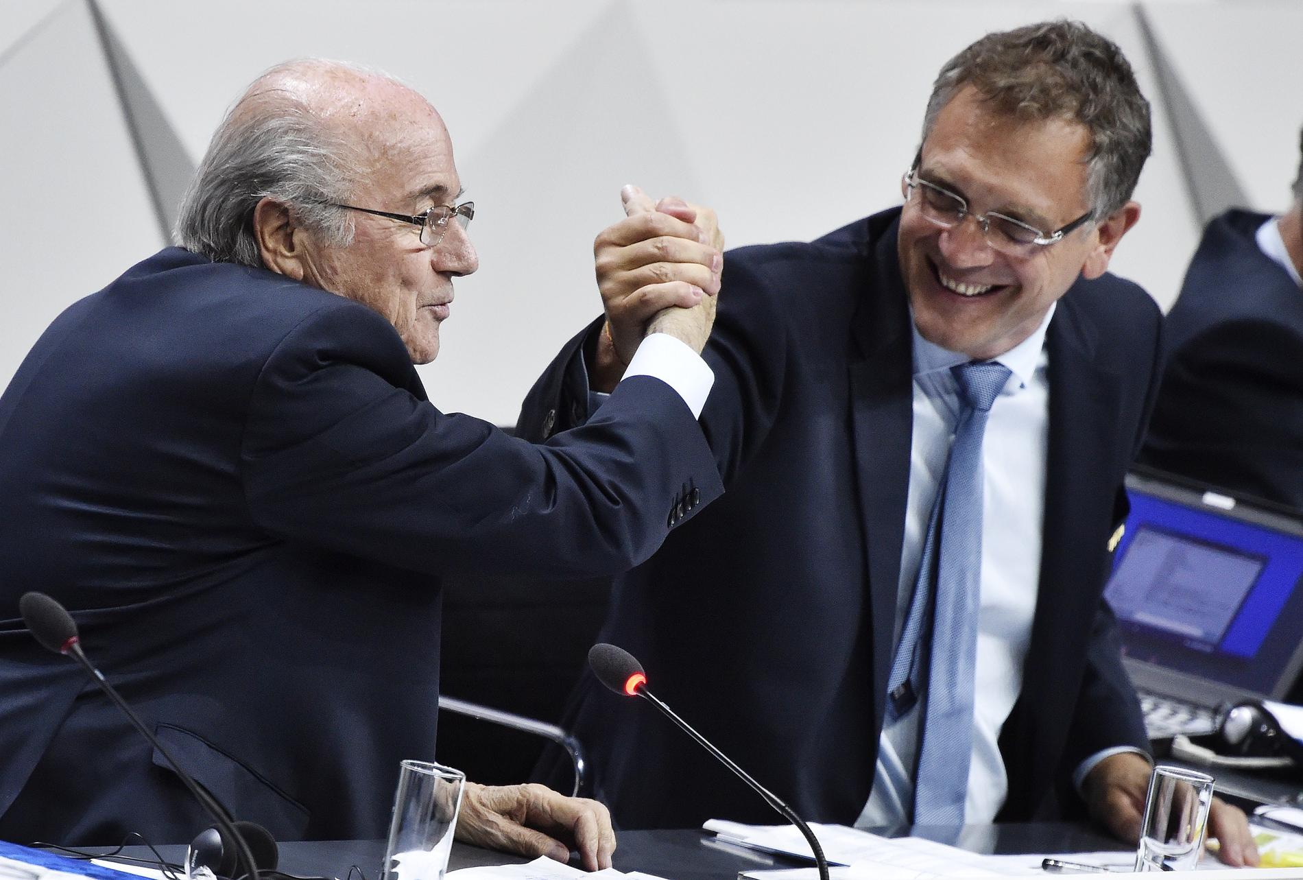 Sepp Blatter och Jerome Valcke.
