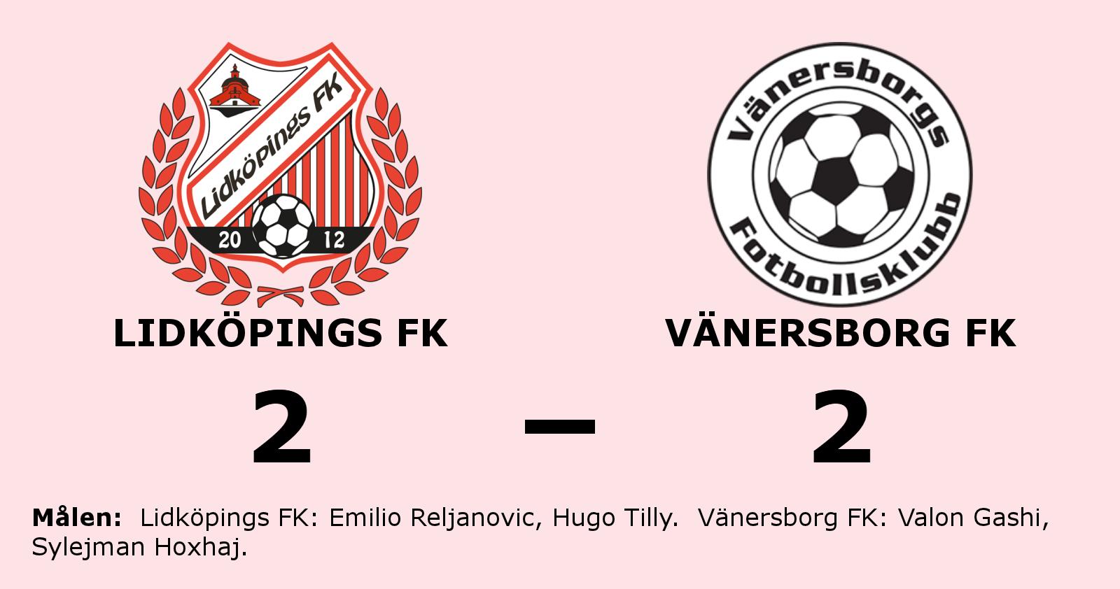Vänersborg FK tappade ledning till oavgjort mot Lidköpings FK