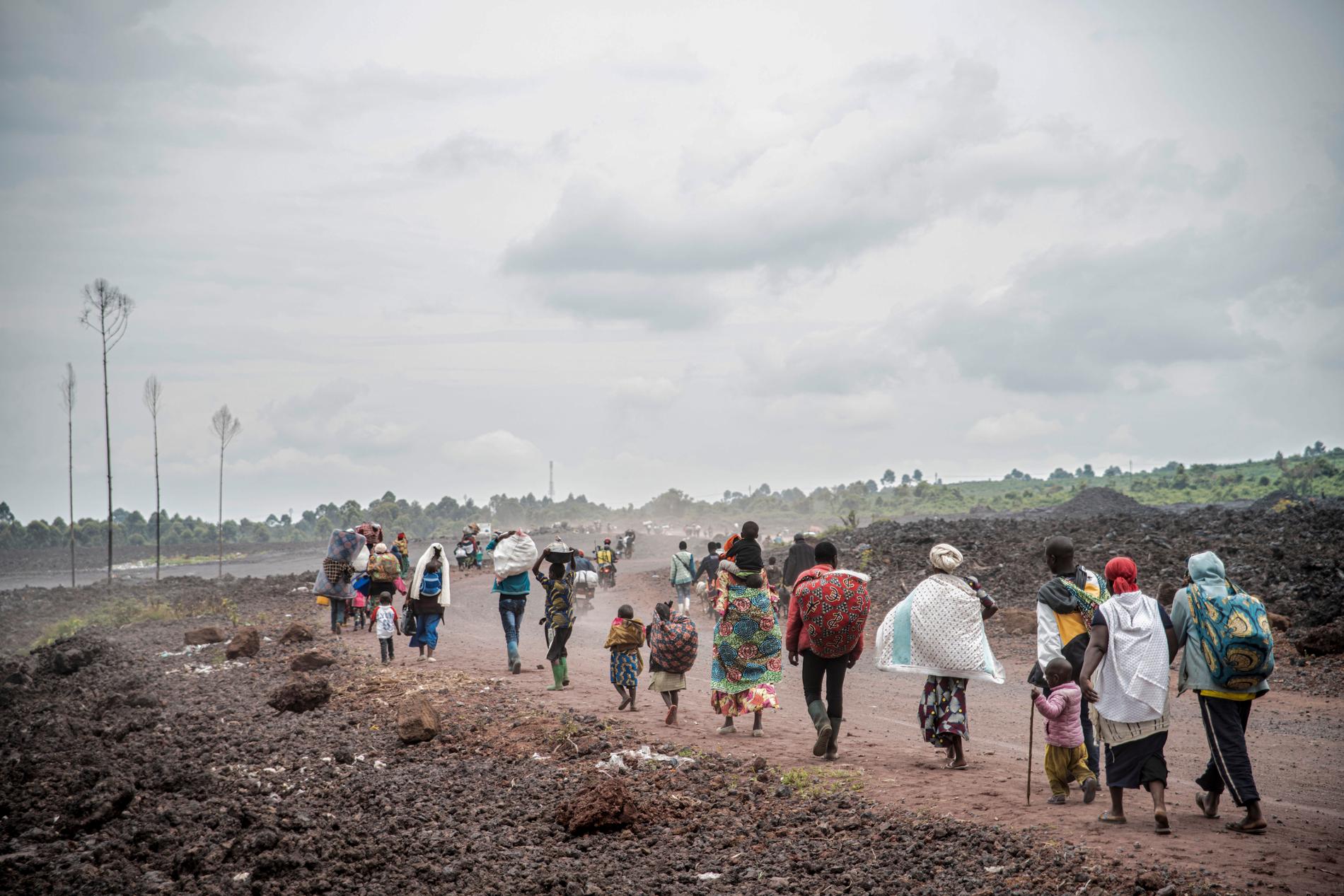 Internflyktingar i östra Kongo-Kinshasa. Arkivbild.