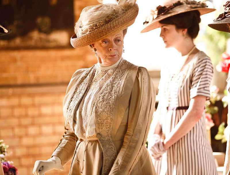 Maggie Smiths karaktär som änkegrevinnan Violet Crawley i ”Downton Abbey”.