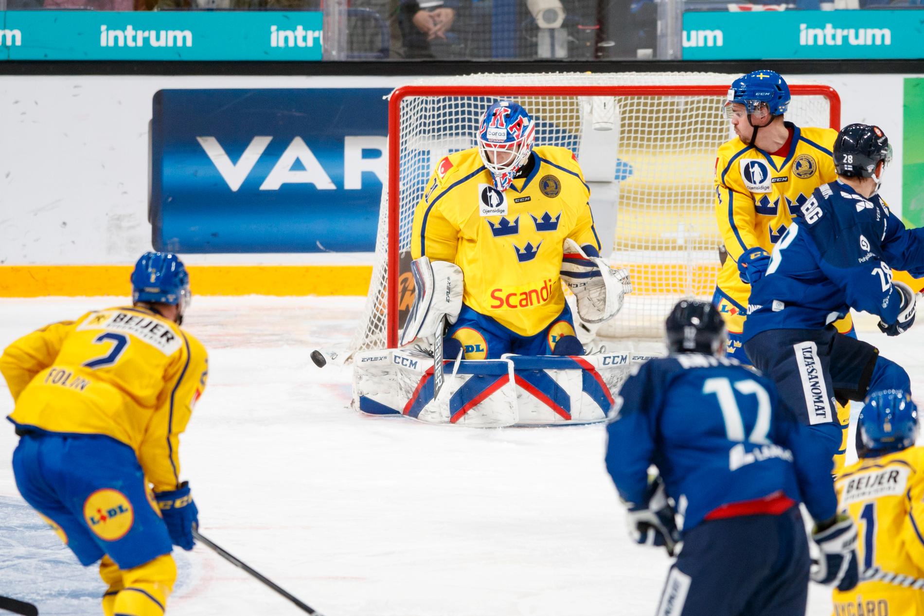 Tre Kronor och Finland möttes under OS-ishockeyn