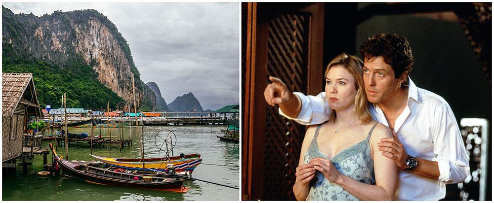 Delar av filmen På spaning med Bridget Jones spelades in på Koh Panyi i Phang Nga Bay.