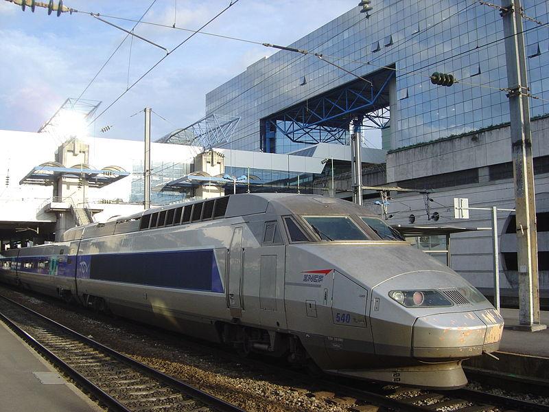 TGV-tåget i Frankrike. 320 km/h.