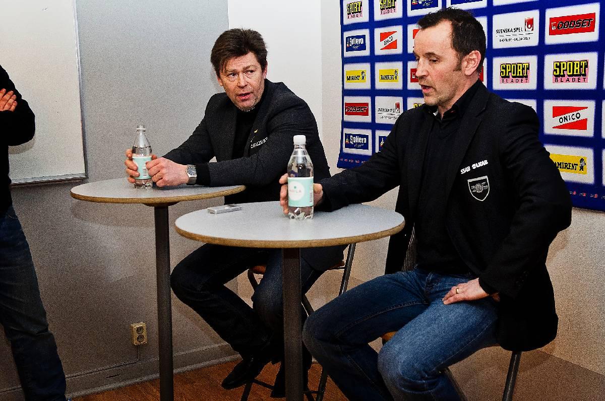 AIK:s Gunnar Persson och Luleås Thomas Berglund.