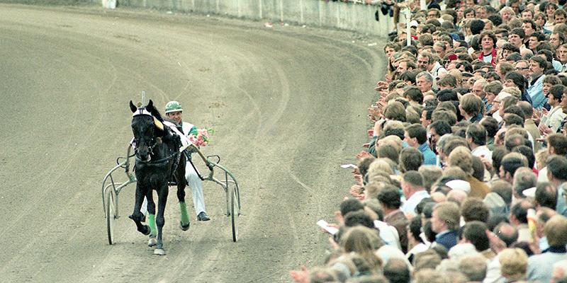 Thomas Nilsson och Legolas segerdefilerade inför 17 000 åskådare på Åbytravet (Åby Stora Pris, 1983)