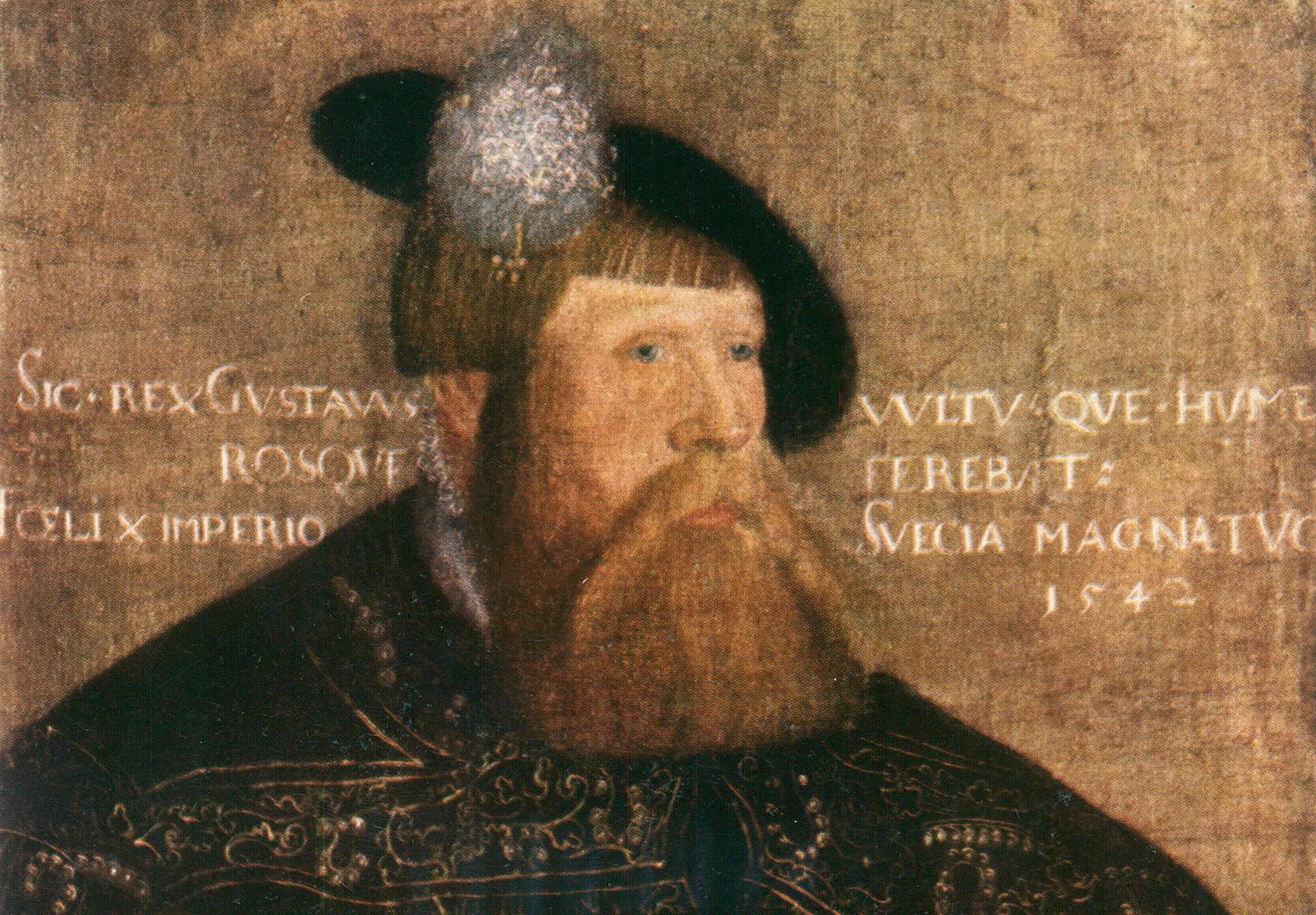 Porträtt av Gustav Vasa. 