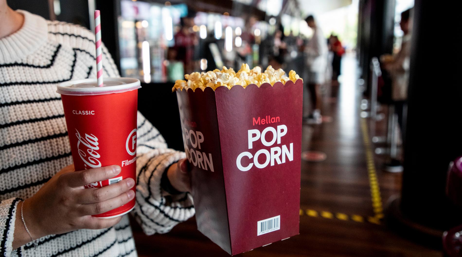 Popcorn och läsk på Filmstaden.
