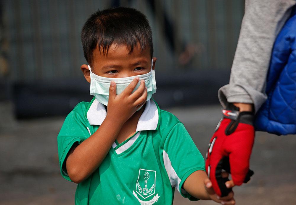 Barn är extra utsatta för luftföroreningar. 
