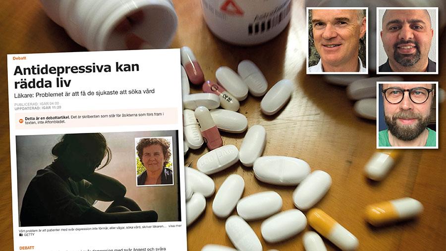 Över en miljon svenskar fick antidepressiva år 2018. Utifrån det svaga vetenskapliga stödet för effekten och de svåra biverkningarna är det en extrem siffra, skriver debattörerna.
