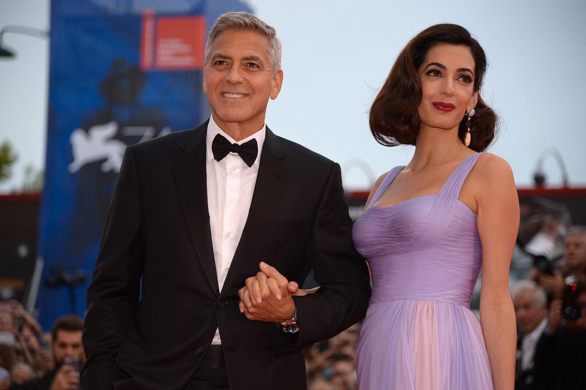 George Clooney och Amal Clooney.