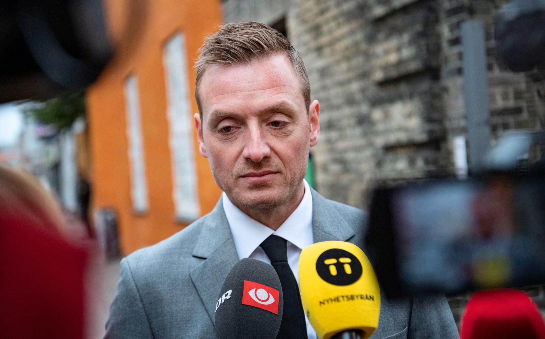 Åklagaren Kristian Kirk Petersen anländer till den danska hovrätten Østre landsret i Köpenhamn.