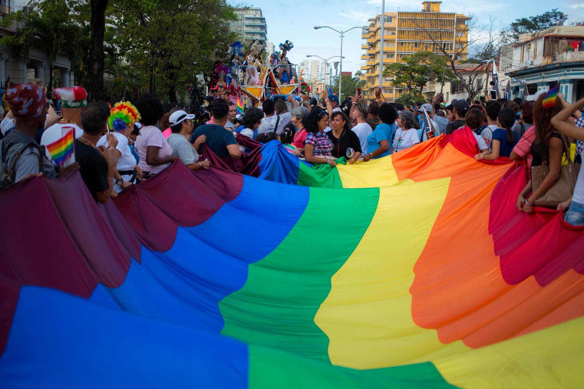 Prideparad i kubanska Havana tidigare i år. Arkivbild.