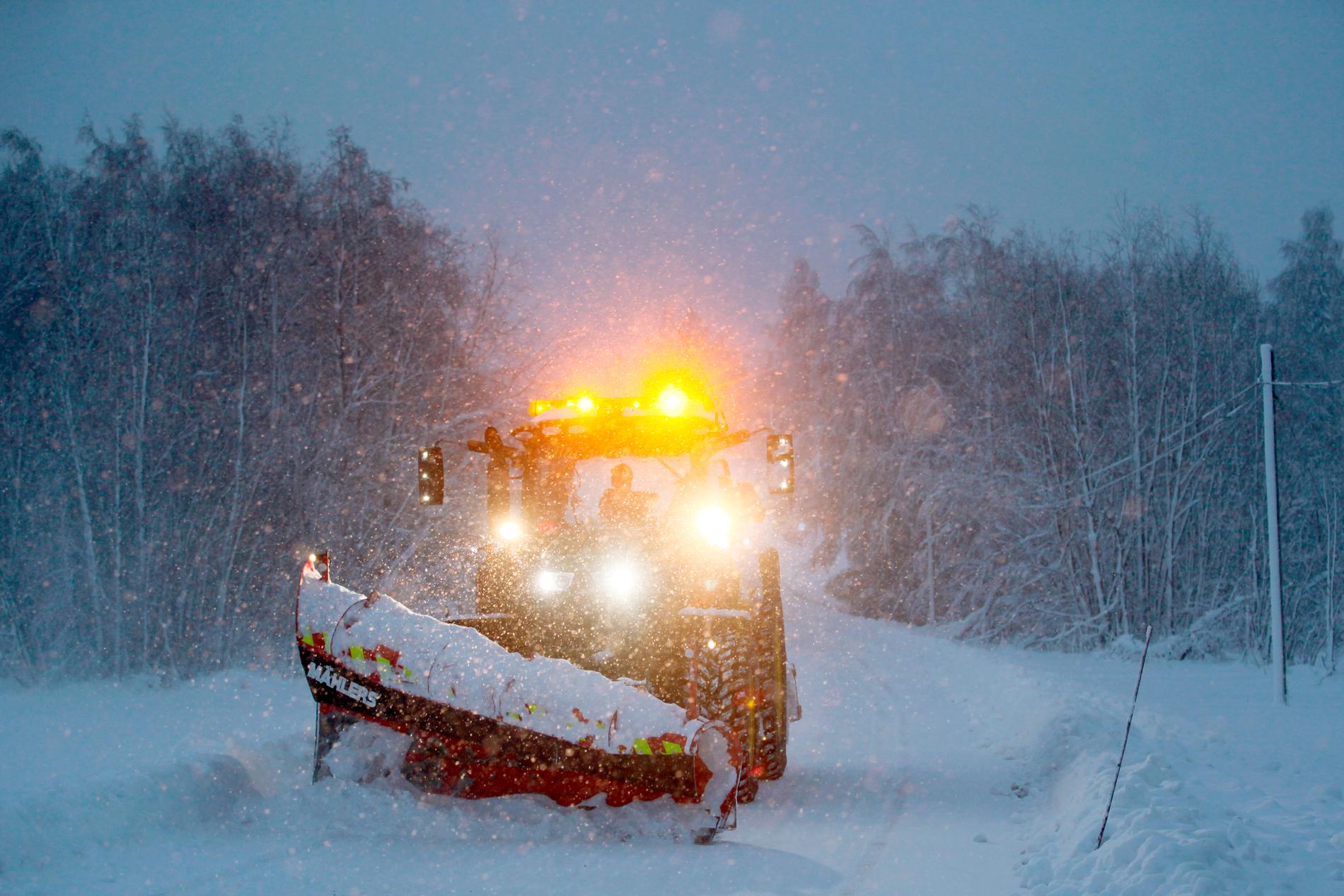 Snö i Västernorrland i mitten av januari.
