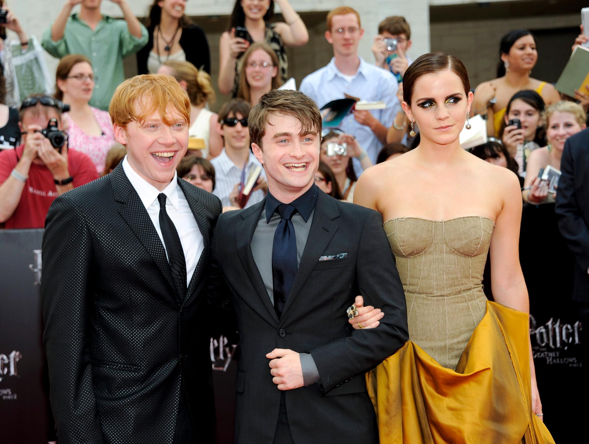 Rupert Grint, Daniel Radcliffe och Emma Watson 2011.