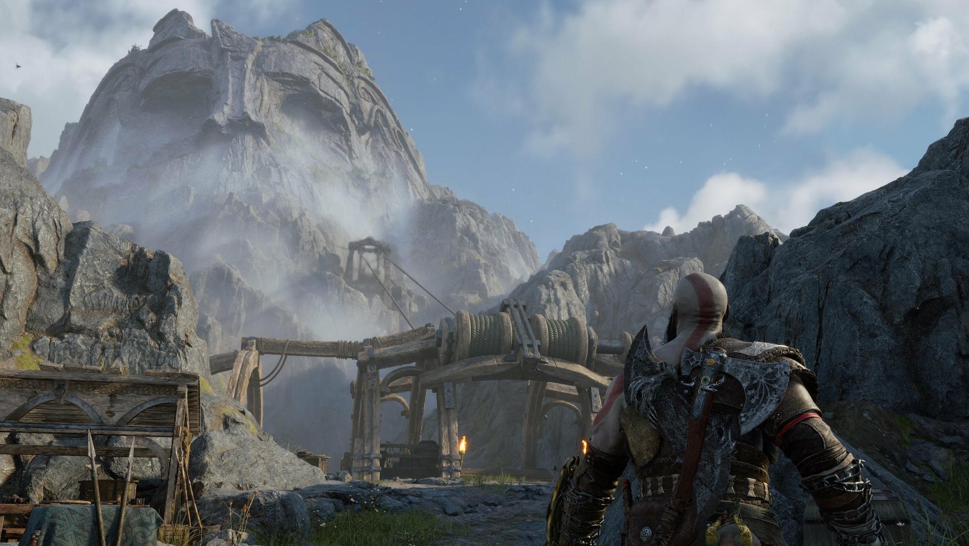 Flera av de nio världarna inom asatron får besök i "God of war: Ragnarök", vilket bäddar för varierade miljöer. Pressbild.
