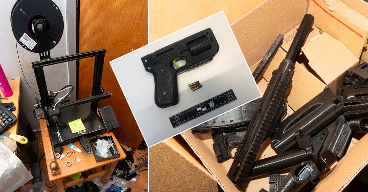 Uppgifter: Skrev ut 3D-vapen och sålde till kriminella