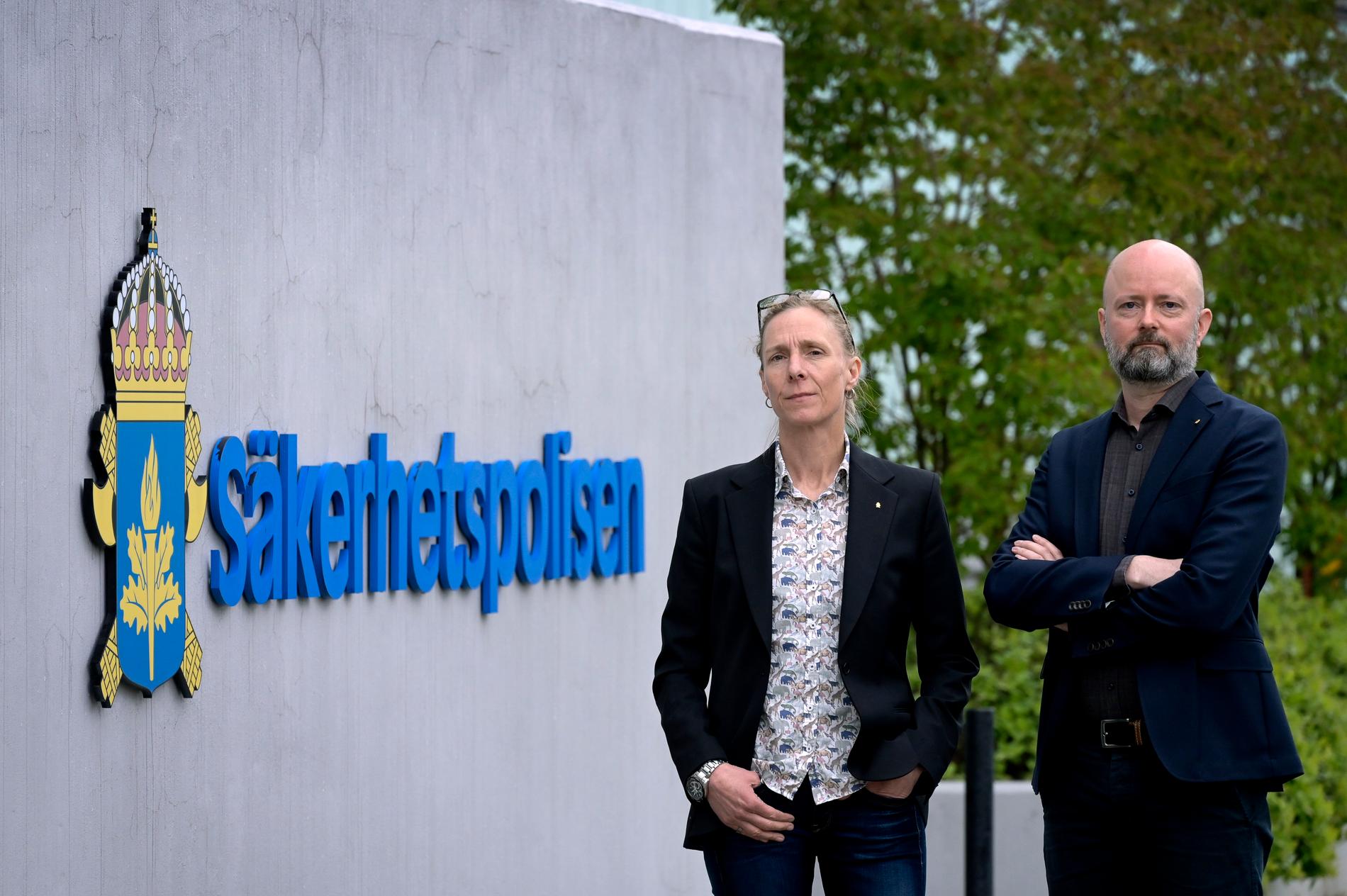Åsa Ahl och Kennet Alexandersson vid Säkerhetspolisen.