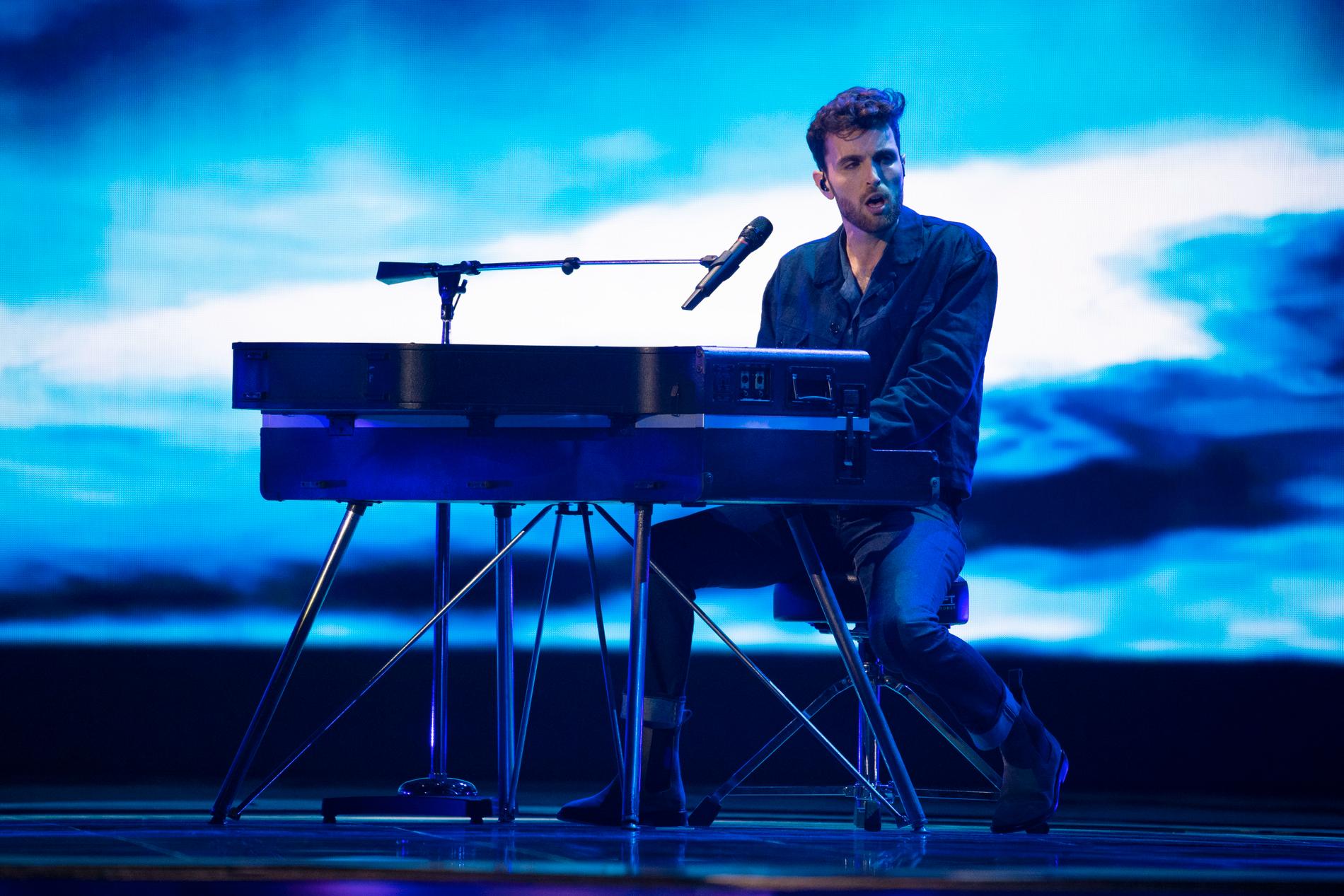 Duncan Laurence under genrepet inför semifinalen i Eurovision