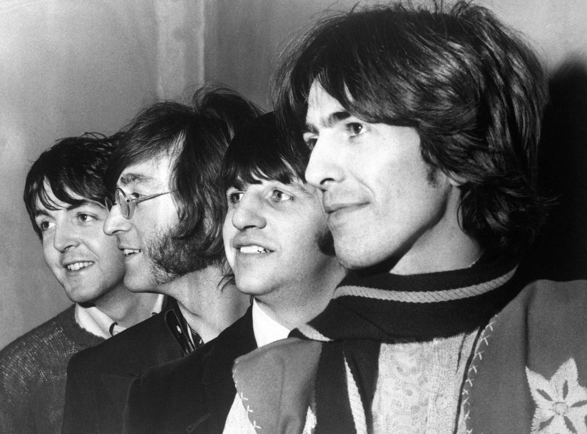 Paul McCartney, John Lennon, Ringo Starr och George Harrison utgjorde The Beatles. Arkivbild.