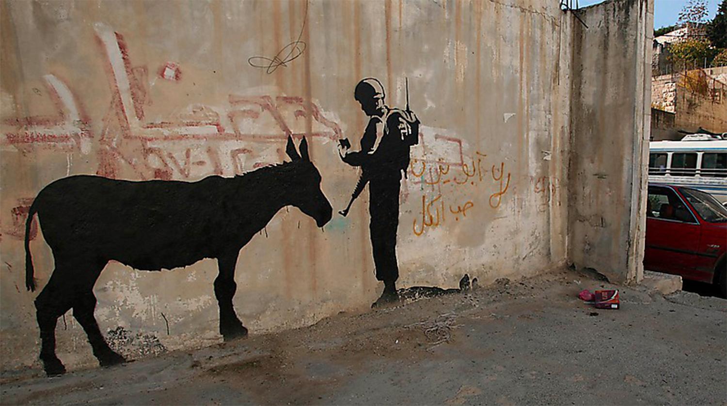 Banksy i Betlehem. Foto: AP