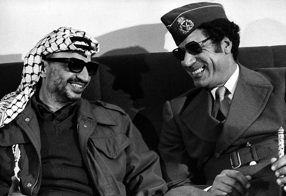 PLO-ledare Yassir Arafat fick ett varmt välkomnande.