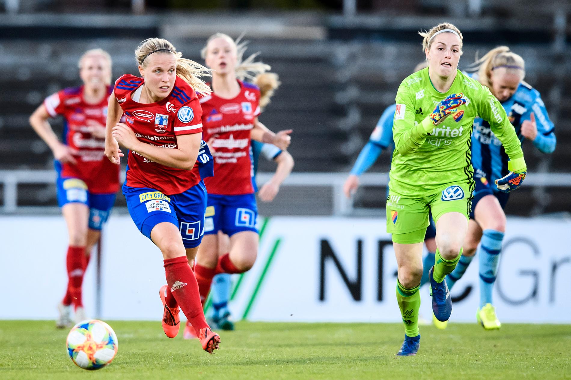 Vittsjös tvåmålsskytt Nellie Persson under matchen mot Djurgården.