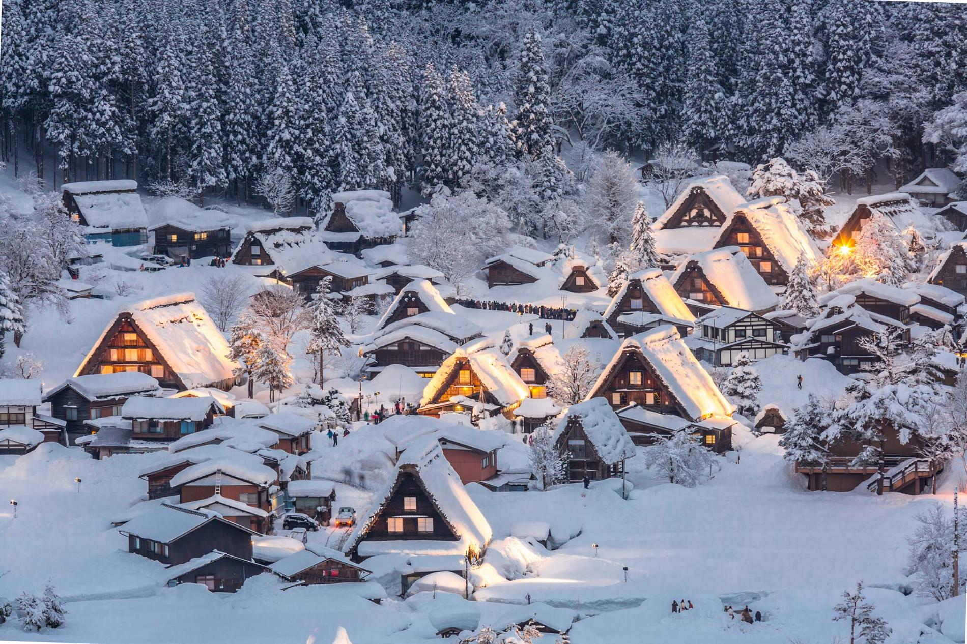 Japan bjuder på världens bästa och mesta snö. Foto: Thinkstock