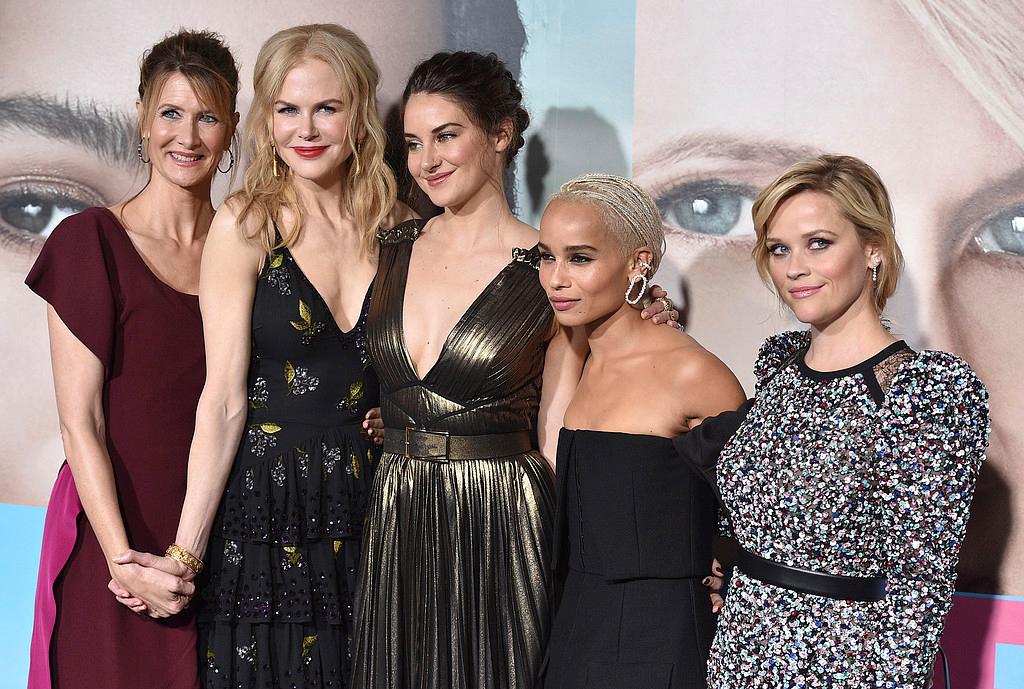 Laura Dern, Nicole Kidman, Shailene Woodley, Zoe Kravitz och Reese Witherspoon.