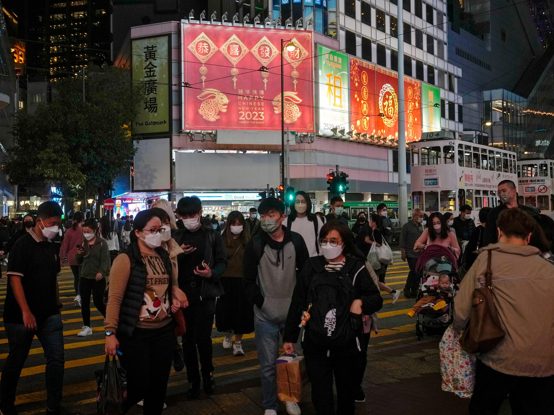 Hongkong slopar krav på munskydd