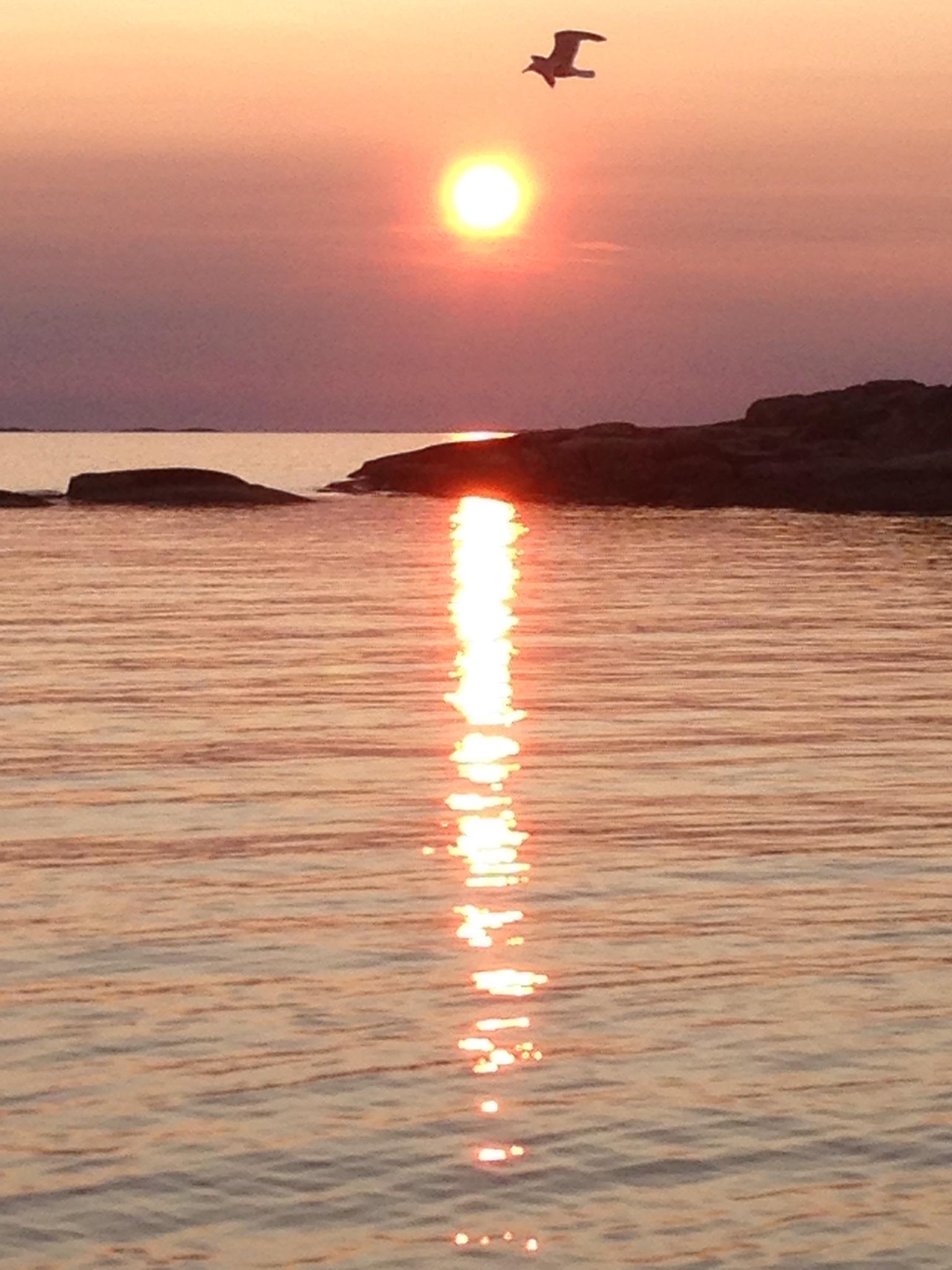 Solnedgång i Bovallstrand.