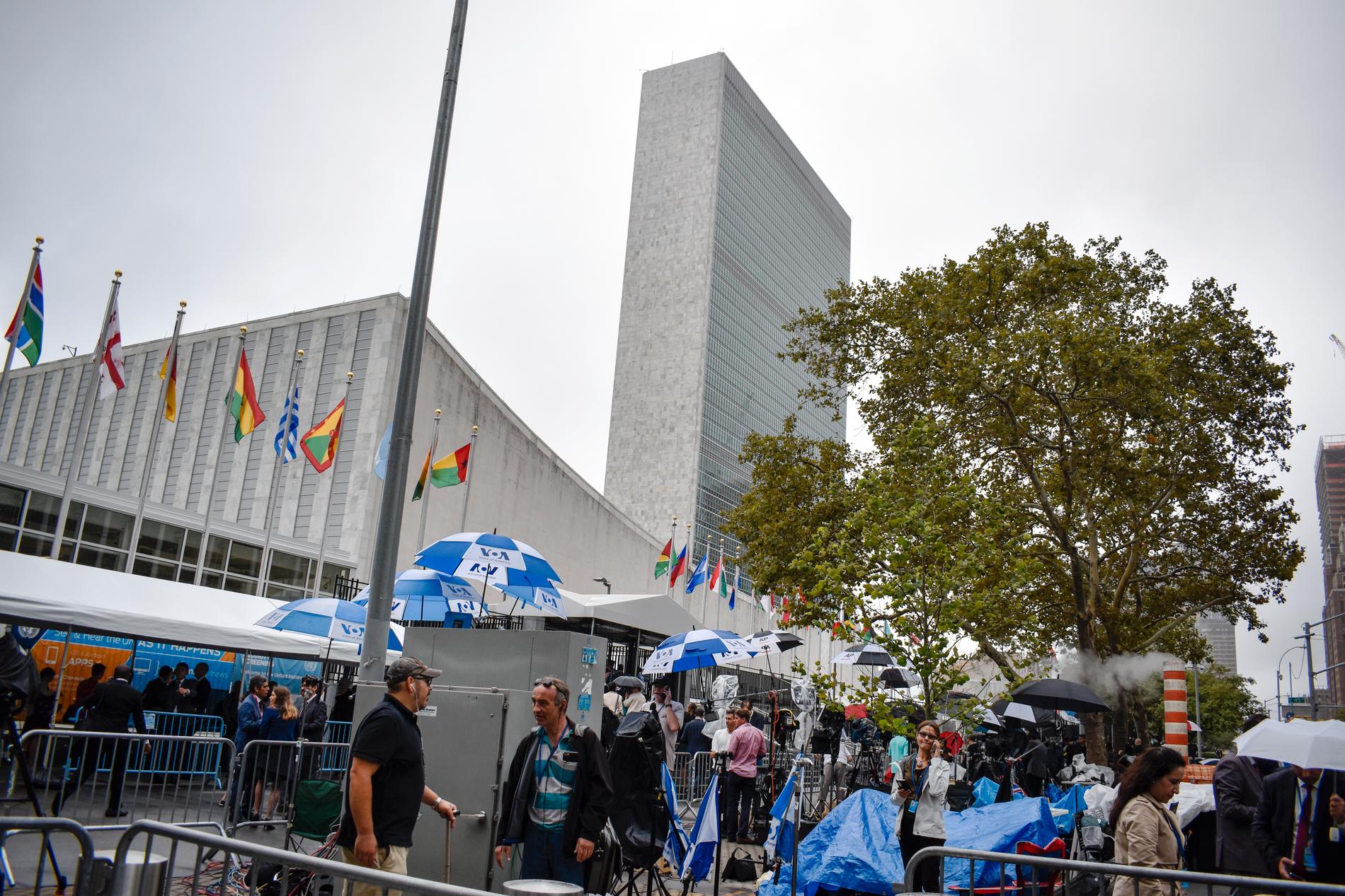 FN-skrapan, FN:s högkvarter i New York. Arkivbild
