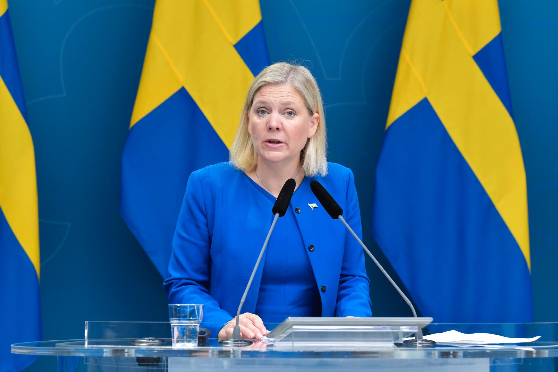 Finansminister Magdalena Andersson (S) får se ett rejält underskott i statens finanser i år. Arkivbild.
