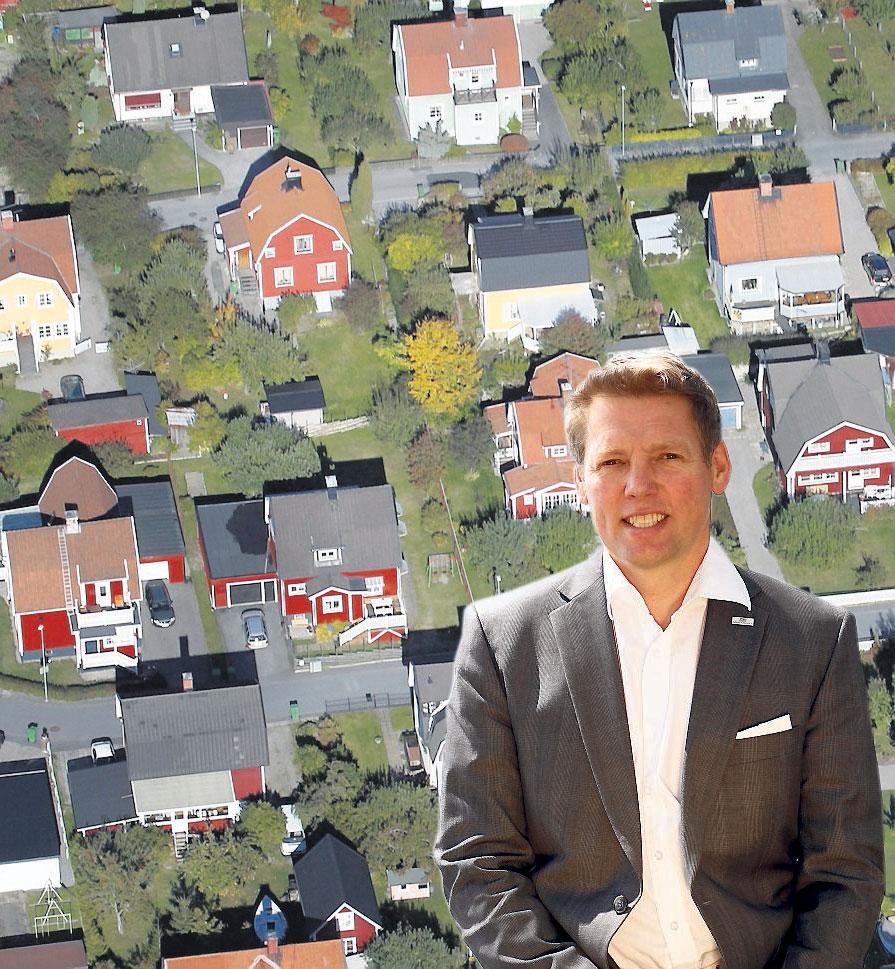 stadigt uppåt ”Mäklarna har en bra omsättning på bostäderna och ingen tror att bostadsförsäljningen kommer att gå ner”, säger Johan Martinsson, vd på Mäklarhuset AB. (MONTAGE)