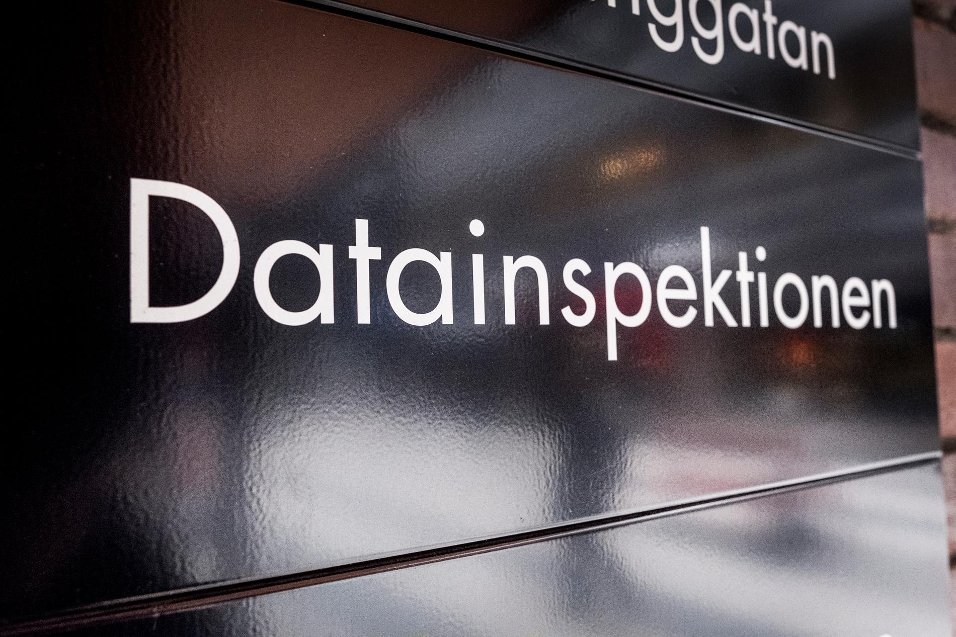 Datainspektionen är en tillsynsmyndighet för dataskyddsförordningen, GDPR. Arkivbild.