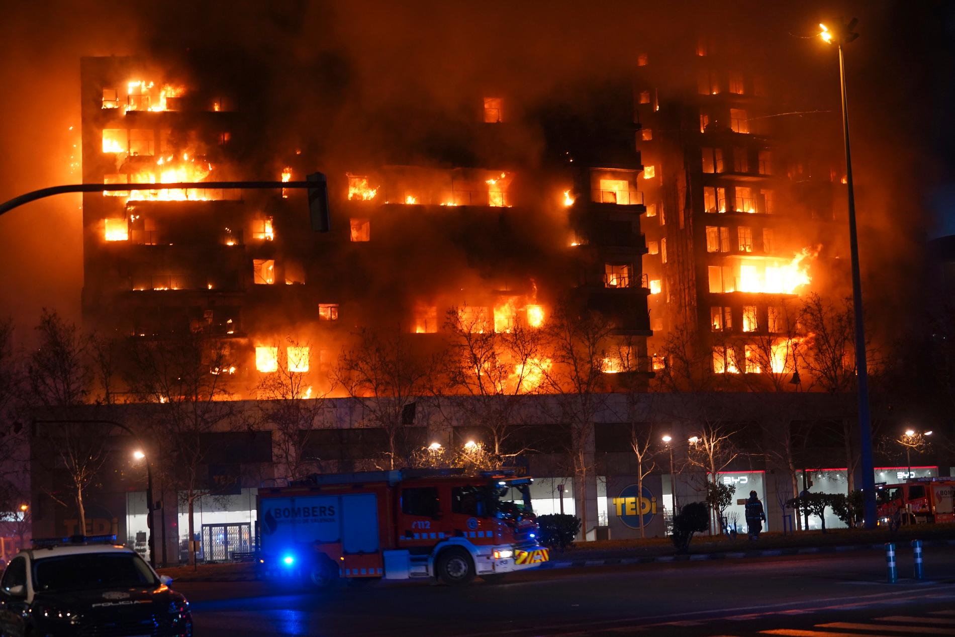 Incendie brutal à Valence Espagne