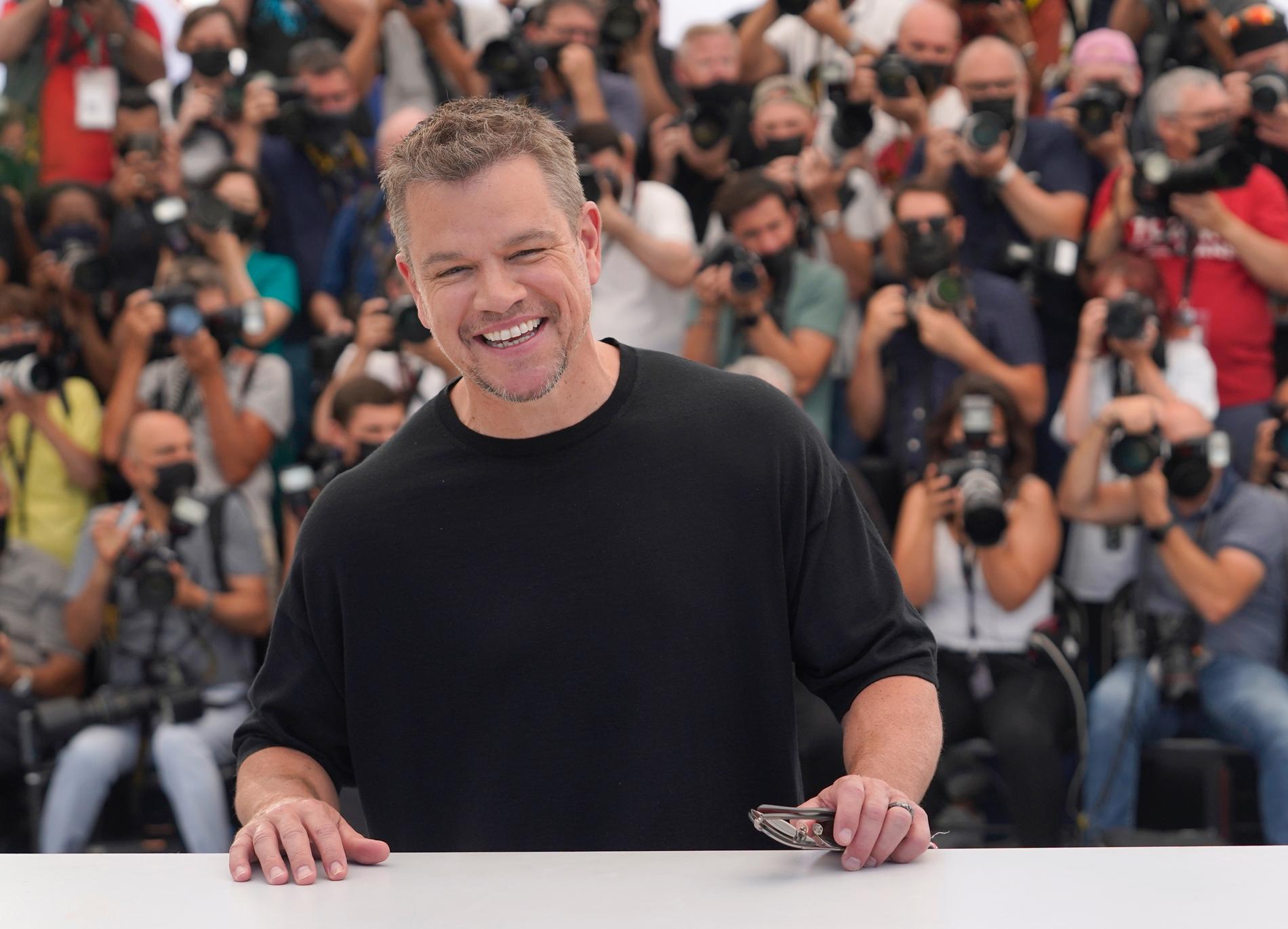 Den amerikanske skådespelaren Matt Damon är på plats vid filmfestivalen i Cannes. Han spelar huvudrollen i filmen "Stillwater" som har premiär på festivalen. Arkivbild.