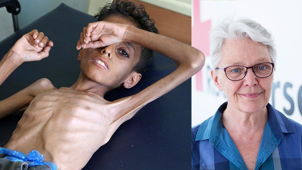 Nära 3 miljoner jemeniter har tvingats på flykt i sitt eget land, priserna på mat och mediciner har skenat, skriver Margareta Wahlström, Ordförande Röda Korset. Bilden är ett montage.