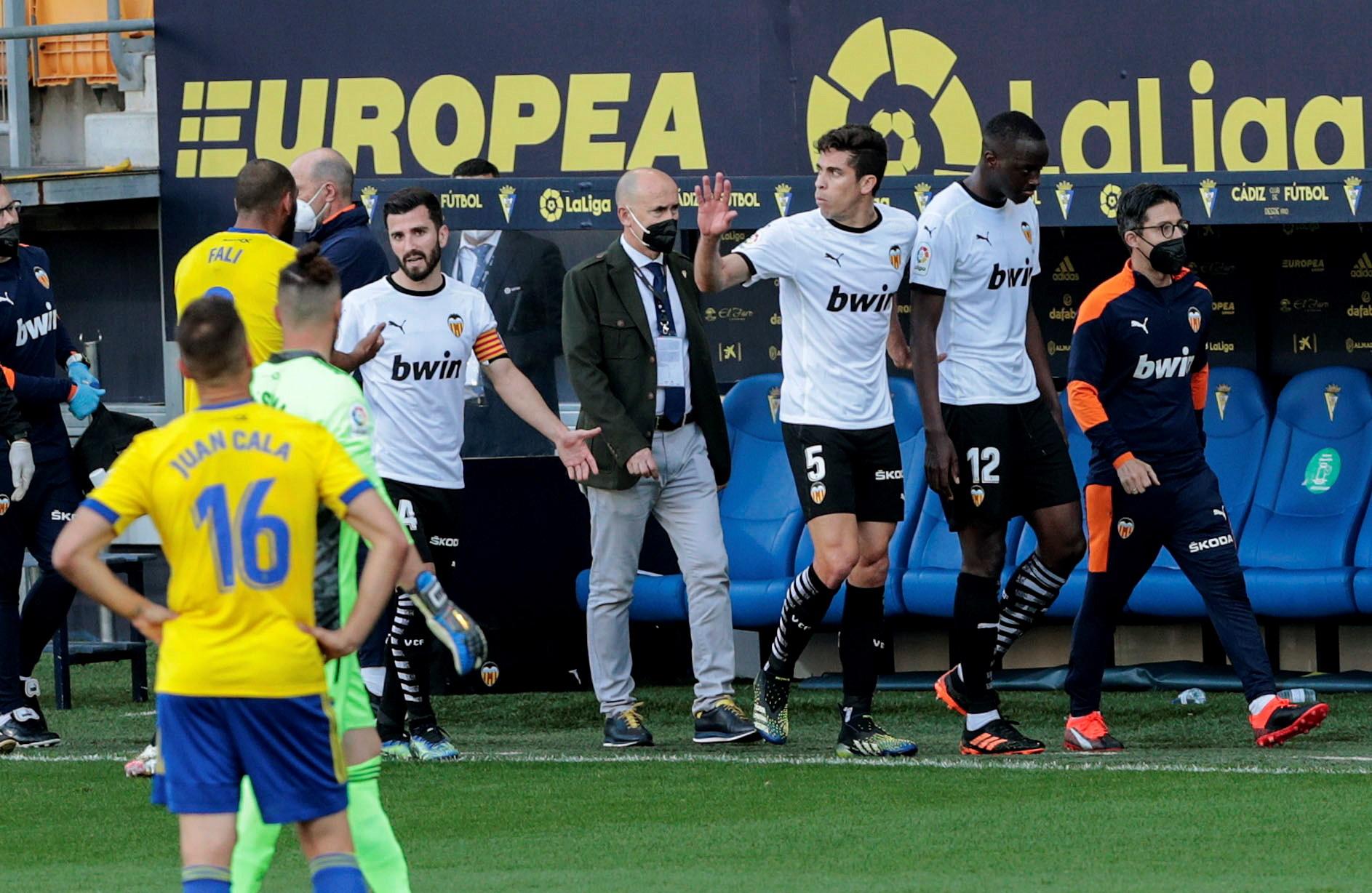 Matchen mellan Valencia och Cadiz avbröts. 