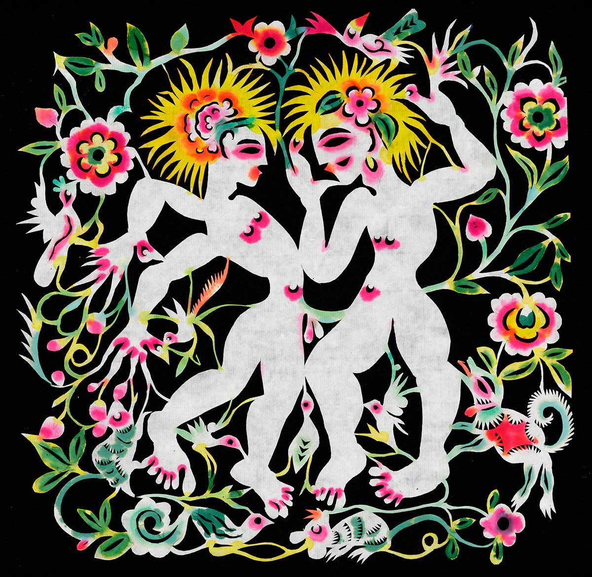 Hemlig kärlek Pappersklippet ”Joy 3” av pseudonymen Xiyade ingår i Östasiatiska museets utställning ”Secret love” från 2012. Utställningen, om identitet, sexualitet och normer i Kina, visade museets normkritiska kompetens, anser Göran Sommardal.