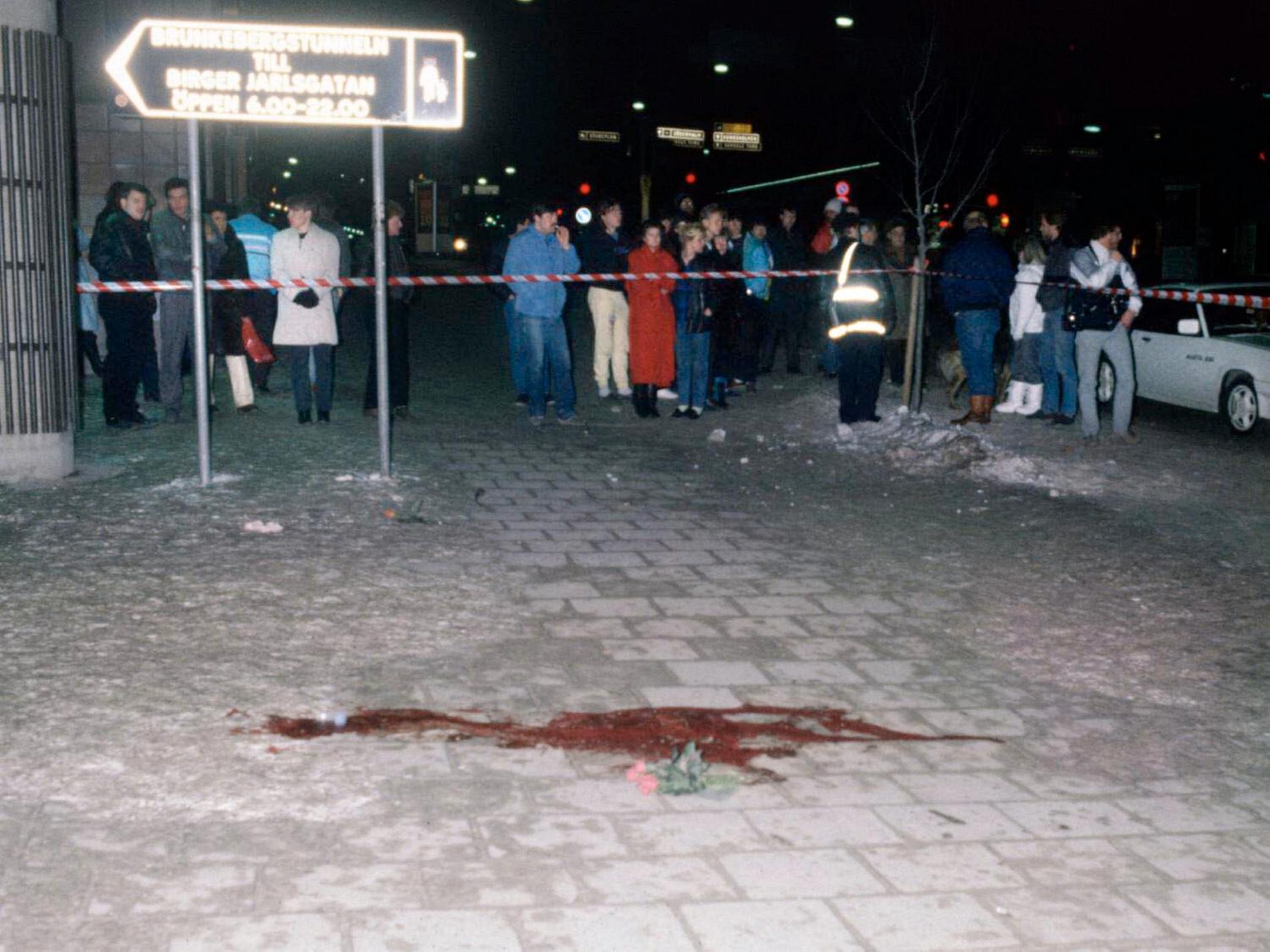 Brottsplatsen på Sveavägen. Arkivbild.